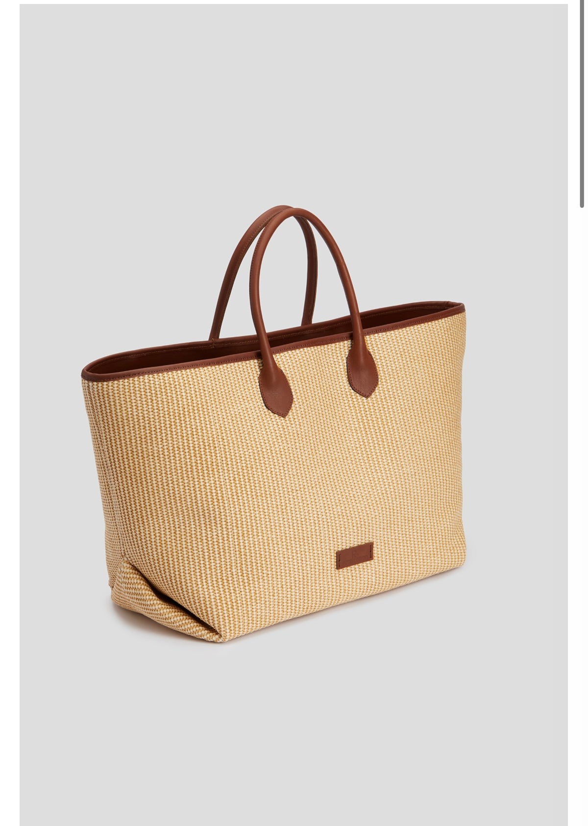 Brown and Beige Beach Bag